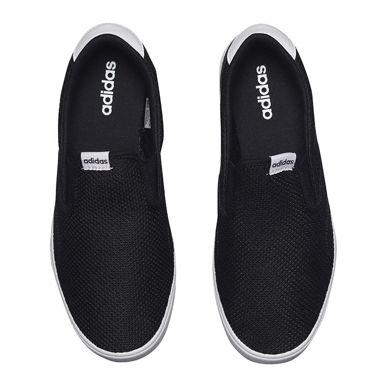 【自营】adidas阿迪达斯NEO男子板鞋帆布鞋休闲运动鞋D97256 D972561号黑色+亮白