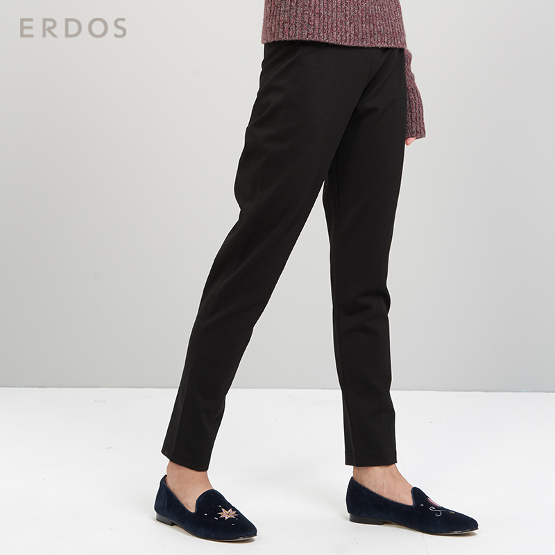 ERDOS 秋冬修身简约针织女裤 E276M1011