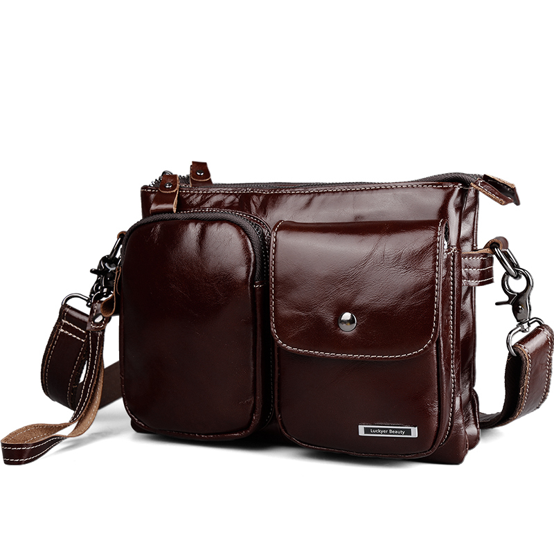 迪德单肩包男复古时尚斜挎包韩版休闲小背包男士包包青年运动挎包dapx