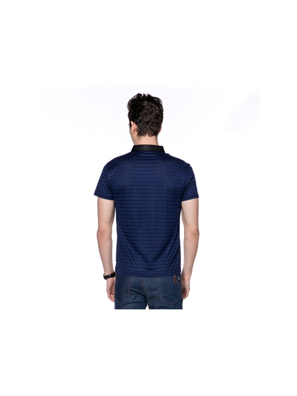 AEMAPE苹果竹纤维短袖POLO衫男士时尚条纹夏季休闲舒适T恤