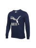 PUMA(彪马)春季男子新款休闲运动服大logo圆领针织套头针织卫衣