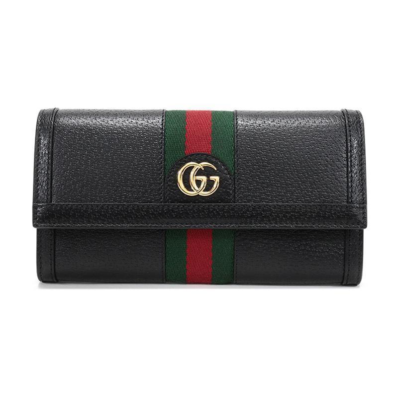GUCCI 古驰 女士 Ophidia系列织物配皮长款钱包钱夹 523153 DJ2DG
