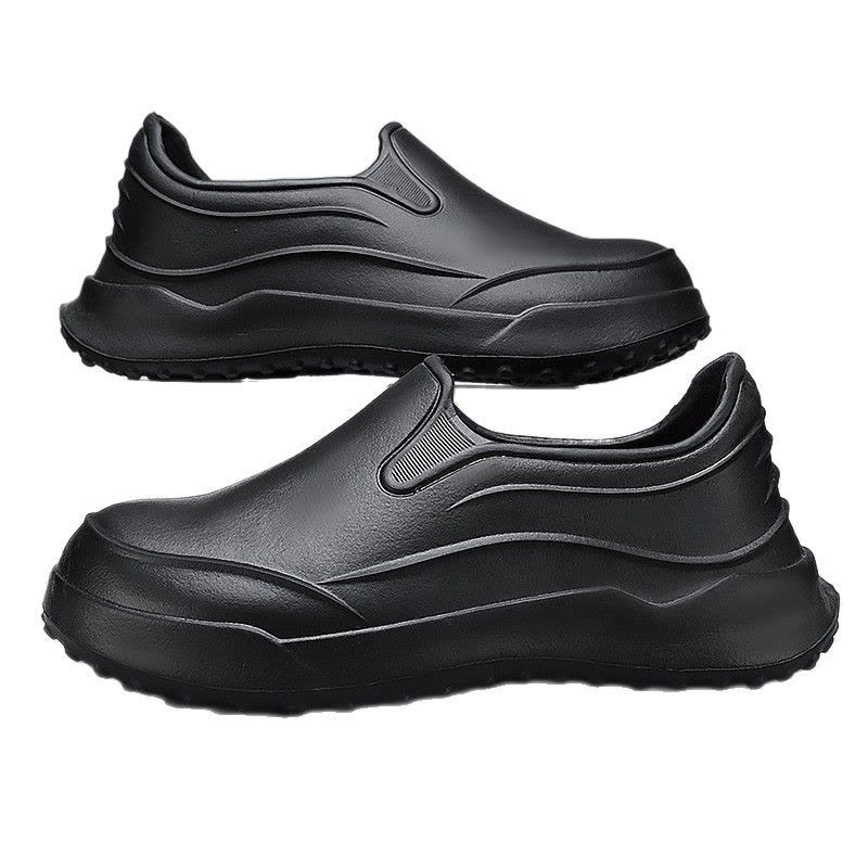 男士新款舒适潮流时尚日常轻便休闲圆头纯色透气包头男款拖鞋图片