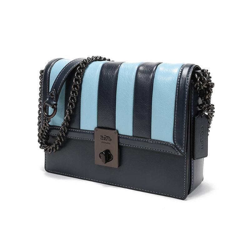 coach蔻驰奢侈品女士专柜款hutton系列皮革哈顿小方包手提单肩斜挎包