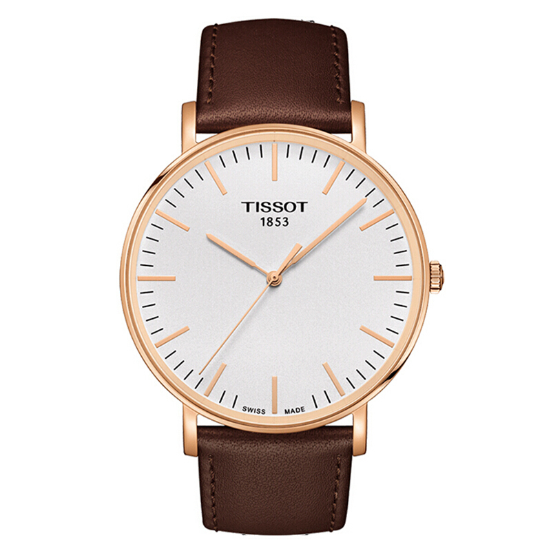 天梭(TISSOT)手表 魅时系列 时尚休闲石英男表