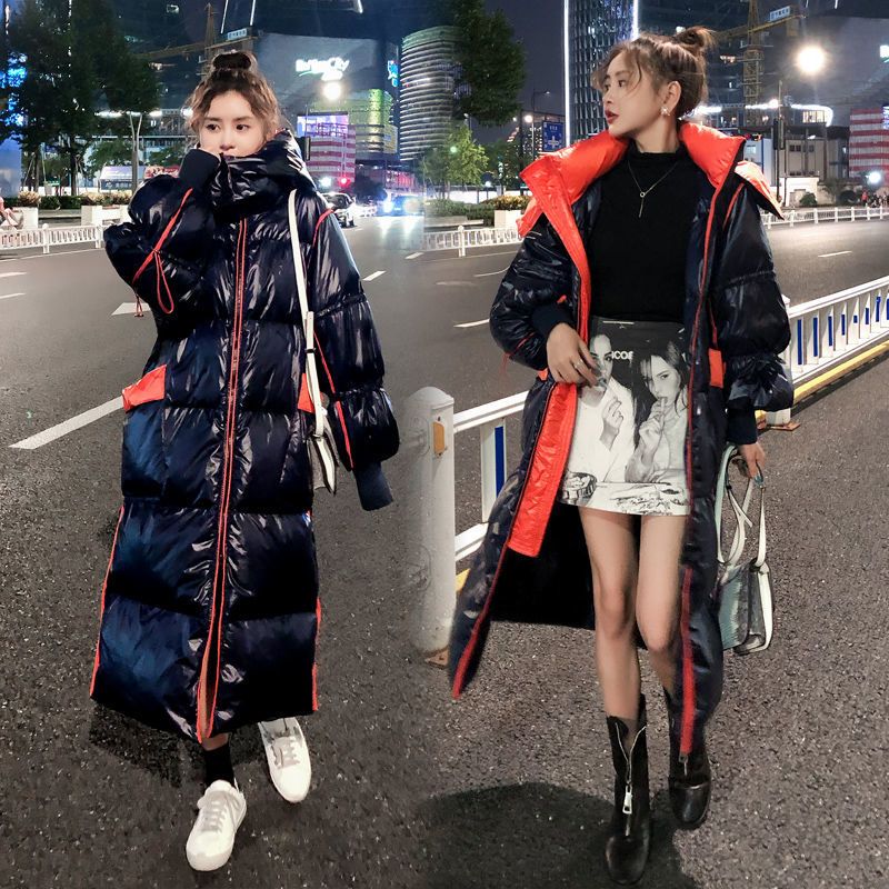秋冬新款加厚羽绒服女士韩版长款网红宽松时尚白鸭绒外套