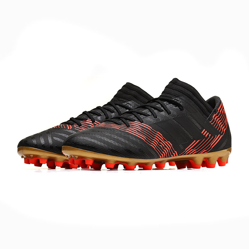 【自营】adidas阿迪达斯男子足球鞋NEMEZIZ梅西AG短钉球鞋CP8994 CP89941号黑色+红荧光