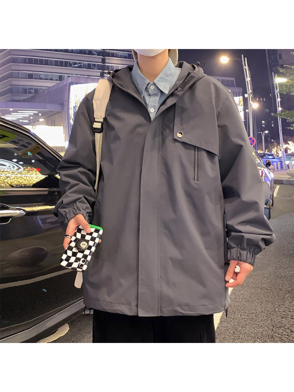 港风外套男冲锋衣男女同款2024新款户外防水防风春秋季登山钓鱼服