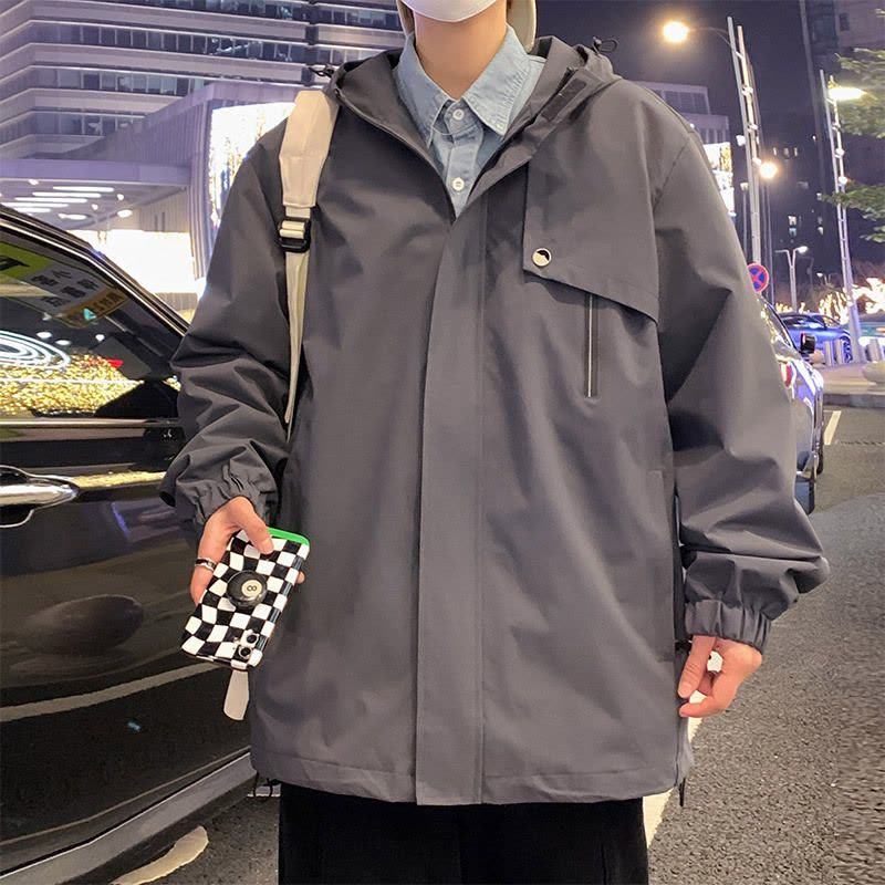 港风外套男冲锋衣男女同款2024新款户外防水防风春秋季登山钓鱼服图片