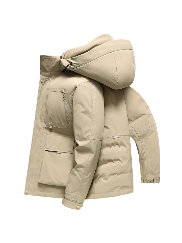 脱卸帽中长加厚羽绒服冬季新款男士90白鸭绒防寒保暖潮流羽绒外套