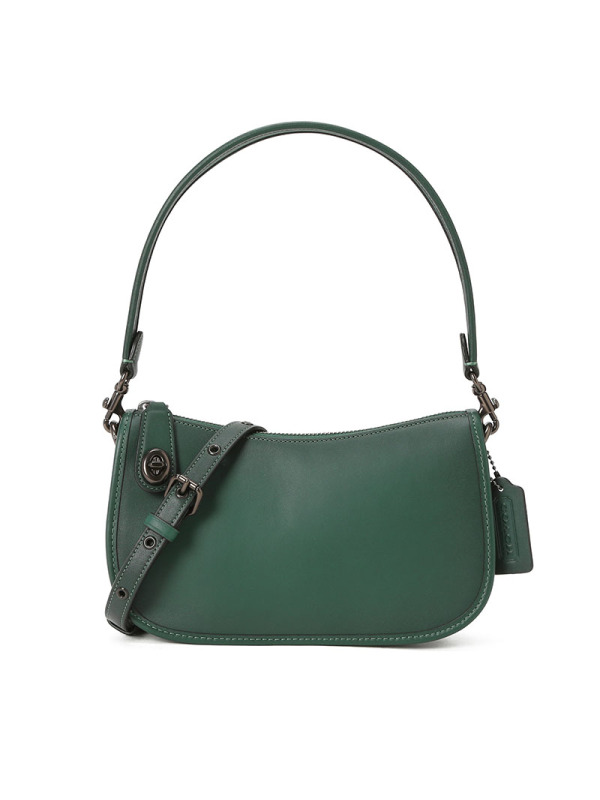 COACH蔻驰 SWINGER 腋下包 单肩包 光面皮椭圆扣 C0638