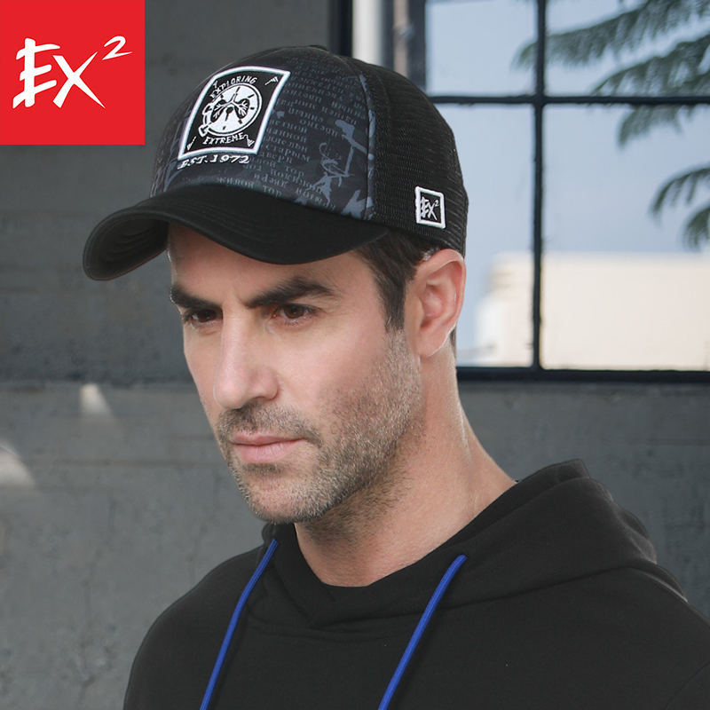 ex2伊海诗帽子男款时尚棒球帽半网舒适透气棒球帽