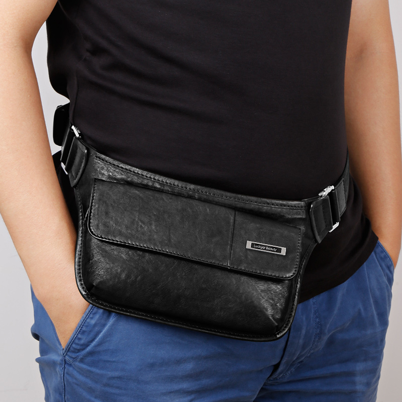 顺丰配送手机包男士腰包男士腰包男真皮胸包男士斜挎包男士收钱腰包胸