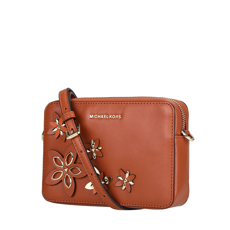 Michael Kors/迈克·科尔斯 女士双色花朵铆钉斜挎相机包 32H6GFAM2T