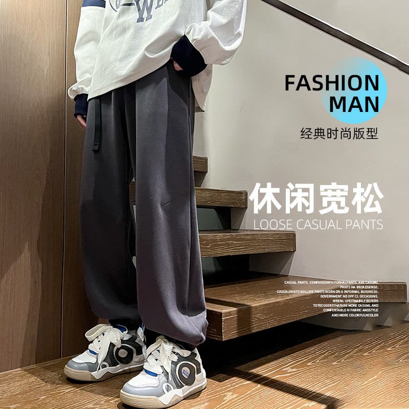 抖音大伞兵裤直供2024新款秋季卫裤梭织运动工装裤男女港风潮流裤图片