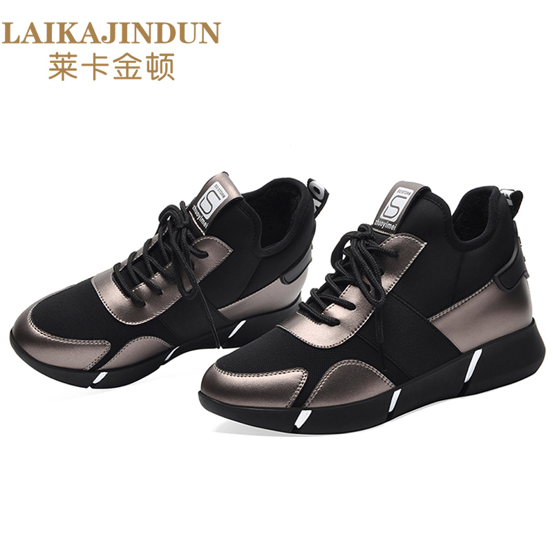 莱卡金顿LAIKAJINDUN女士运动鞋春季韩版百搭女鞋子加绒棉鞋休闲鞋平底鞋跑步鞋6387