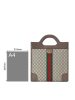 古驰GUCCI Ophidia TOTE中号 双G饰扣老花547941 男士女士手提包 金扣 咖啡色
