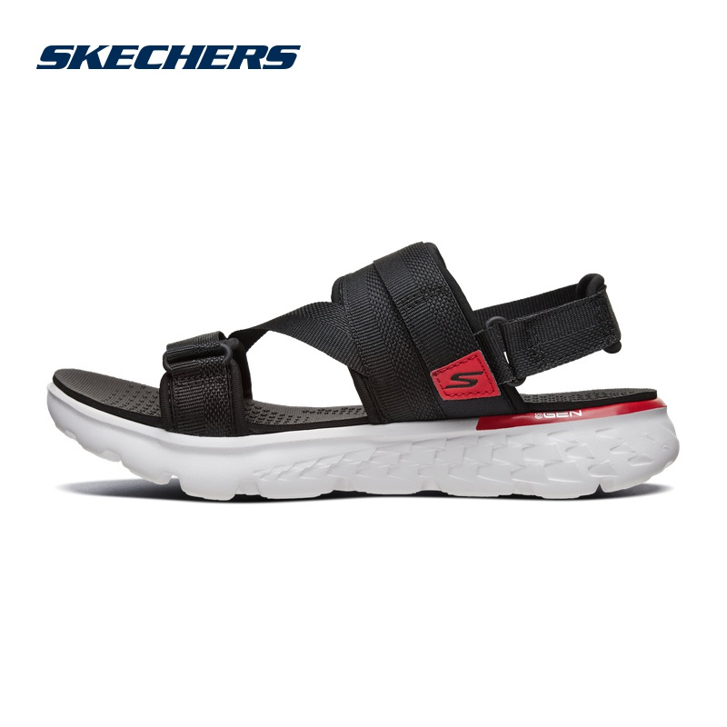 skechers斯凯奇女凉鞋夏季新款魔术贴沙滩鞋休闲运动凉鞋女14368