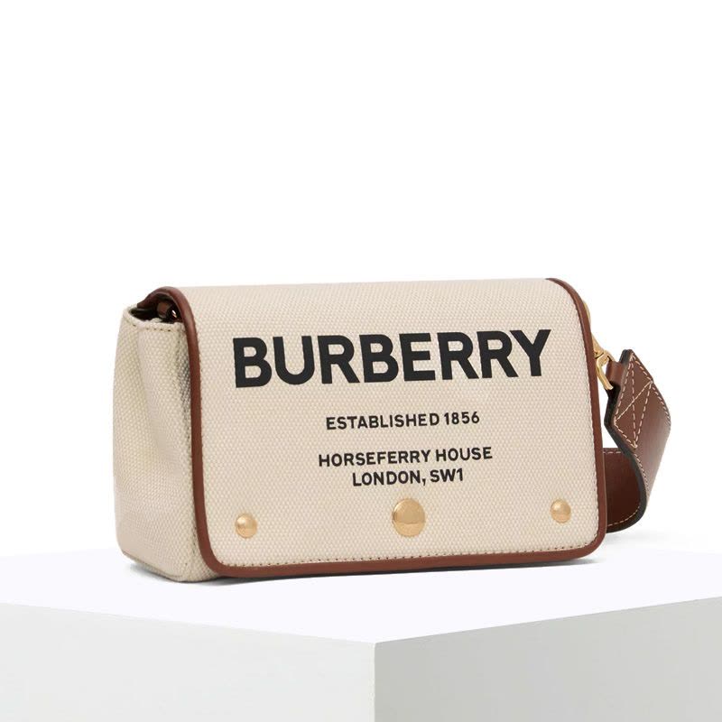 预订 20新款 BURBERRY Horseferry 帆布 斜挎包8026608图片