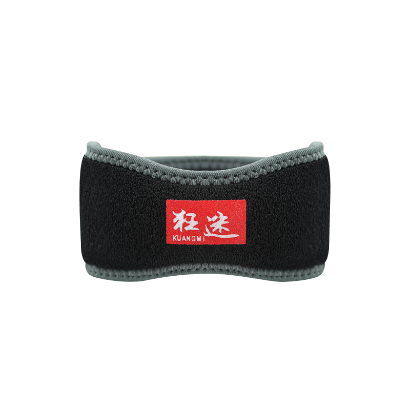 透气弹力运动防护双层加压髌骨带（灰色单只装）