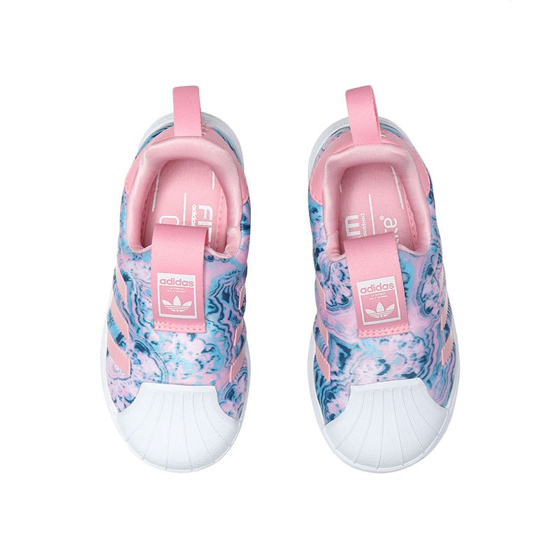 【自营】adidas阿迪达斯三叶草女童鞋SUPERSTAR印花贝壳头运动鞋0-4岁婴童鞋CG6578