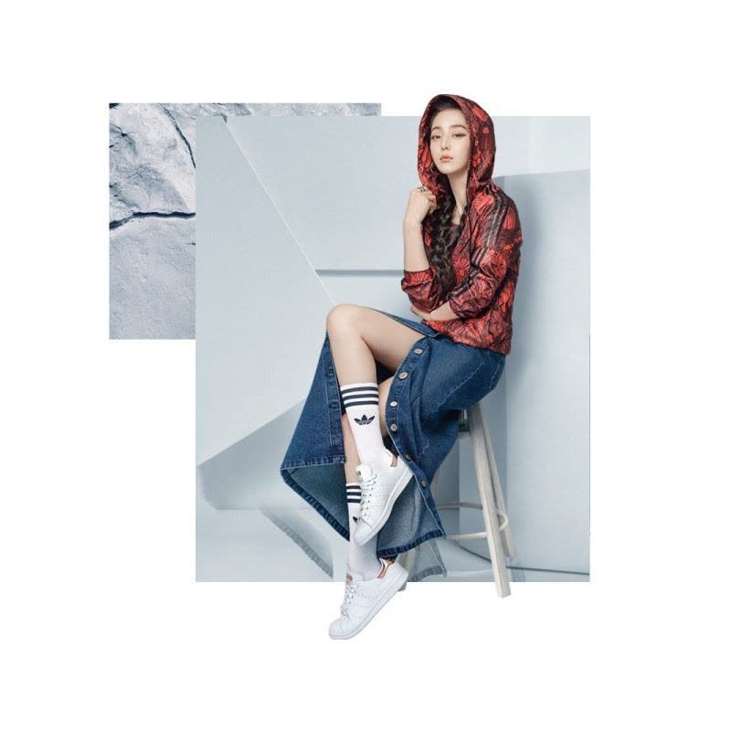 阿迪达斯三叶草女秋梭织透气防风夹克运动休闲外套-AY7965图片