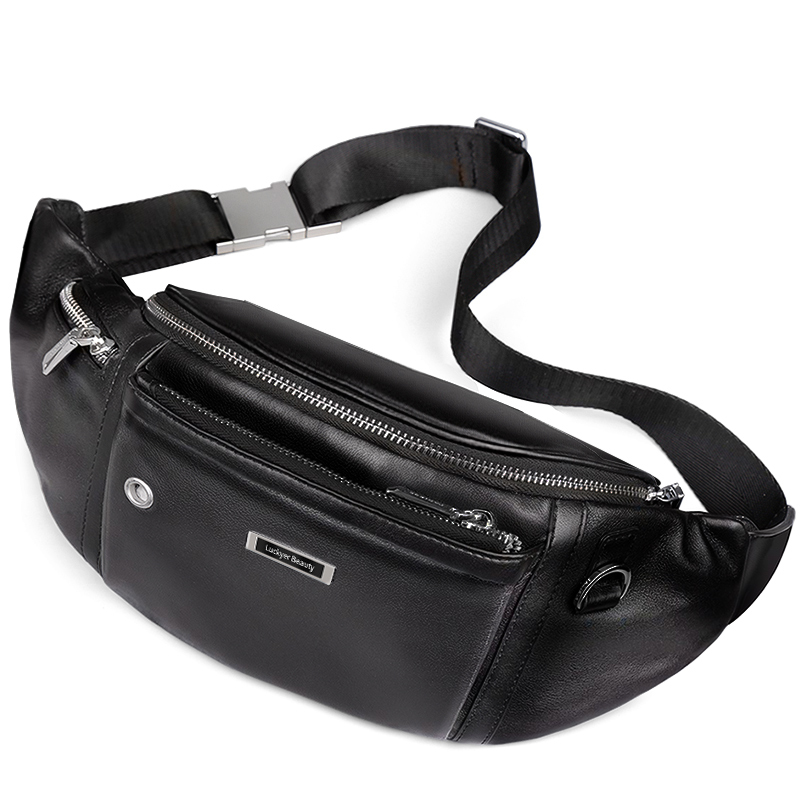 手机包男士腰包男士胸包腰包男真皮胸包男士斜挎包男士收钱腰包胸包多