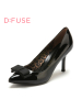 迪芙斯D:FUSE春季漆面牛皮高跟鞋增高蝴蝶结女士DF53113067