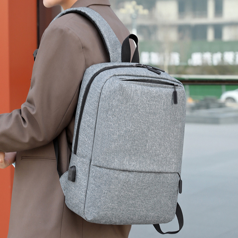 ceba双肩包usb充电防泼水商务旅行包14寸电脑双肩背包男士大容