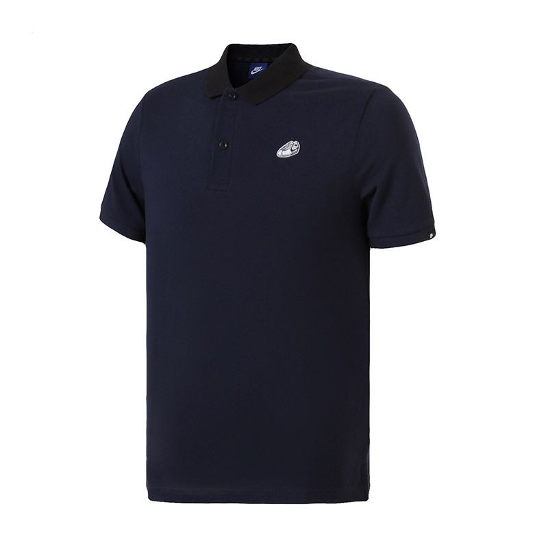 NIKE耐克男短袖POLO衫夏季透气休闲运动翻领T恤928050 L 928050-451蓝黑蓝+黑+白