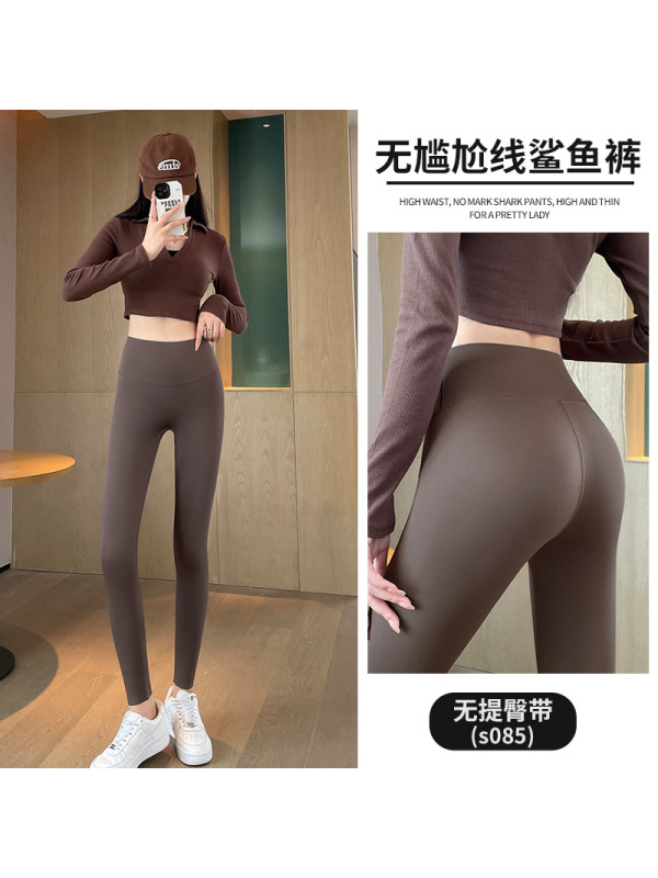 鲨鱼裤女外穿2023新款秋冬高腰收腹提臀芭比瑜伽裤加绒加厚打底裤