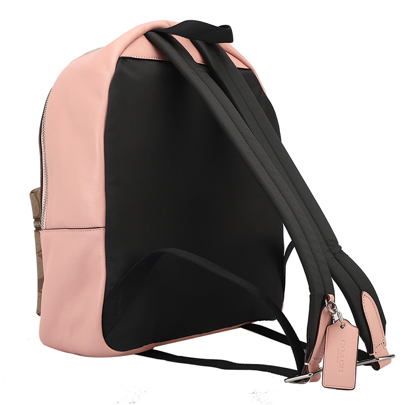 coach蔻驰品女士经典卡其色人造革双肩包f32200svavk