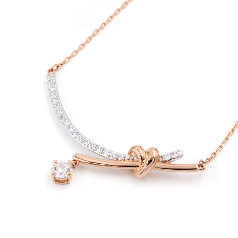 swarovski施华洛世奇20年新款王一博系列微笑扭结爱心项链女士人造