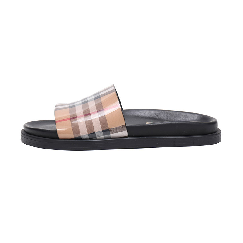 BURBERRY 博柏利 女款Vintage格纹PVC拖鞋 40724531