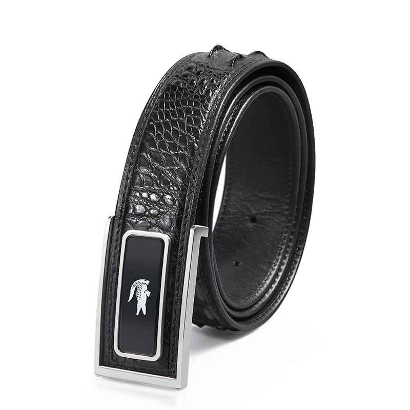 男士裤带男式裤带鳄鱼皮男士裤腰带鳄鱼皮男式裤腰带pd190303-1y银色