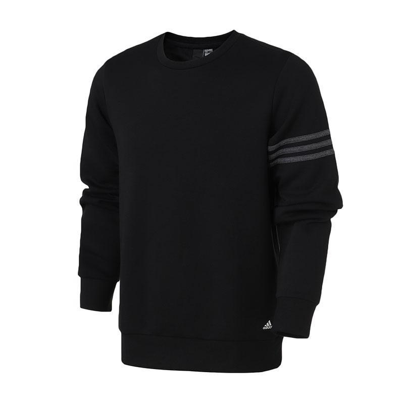 adidas男服卫衣圆领套头休闲运动服DY5767 L DY5765灰色