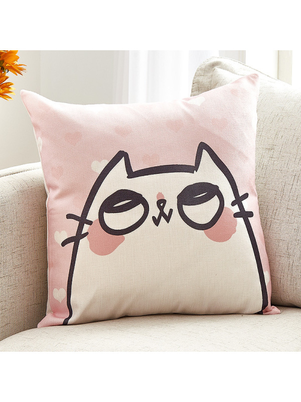 Ceba加厚亚麻布艺抱枕客厅大号靠垫沙发办公室床头靠枕腰枕简约靠背套