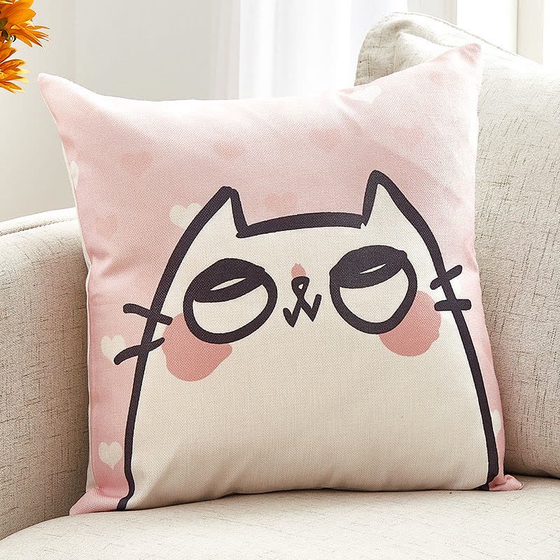 Ceba加厚亚麻布艺抱枕客厅大号靠垫沙发办公室床头靠枕腰枕简约靠背套图片