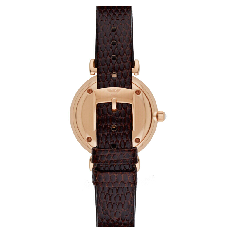 阿玛尼emporioarmani手表皮带女士经典复古简约石英腕表ar1990