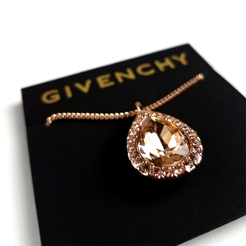 givenchy纪梵希施华洛世奇人造水晶女士项链玫瑰金色