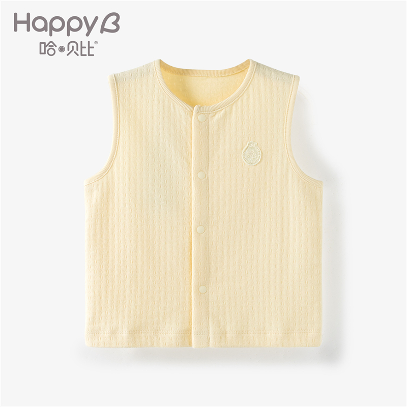 哈贝比（happyB）婴儿马甲春装男女宝宝坎肩春秋季初生儿儿童纯棉背心