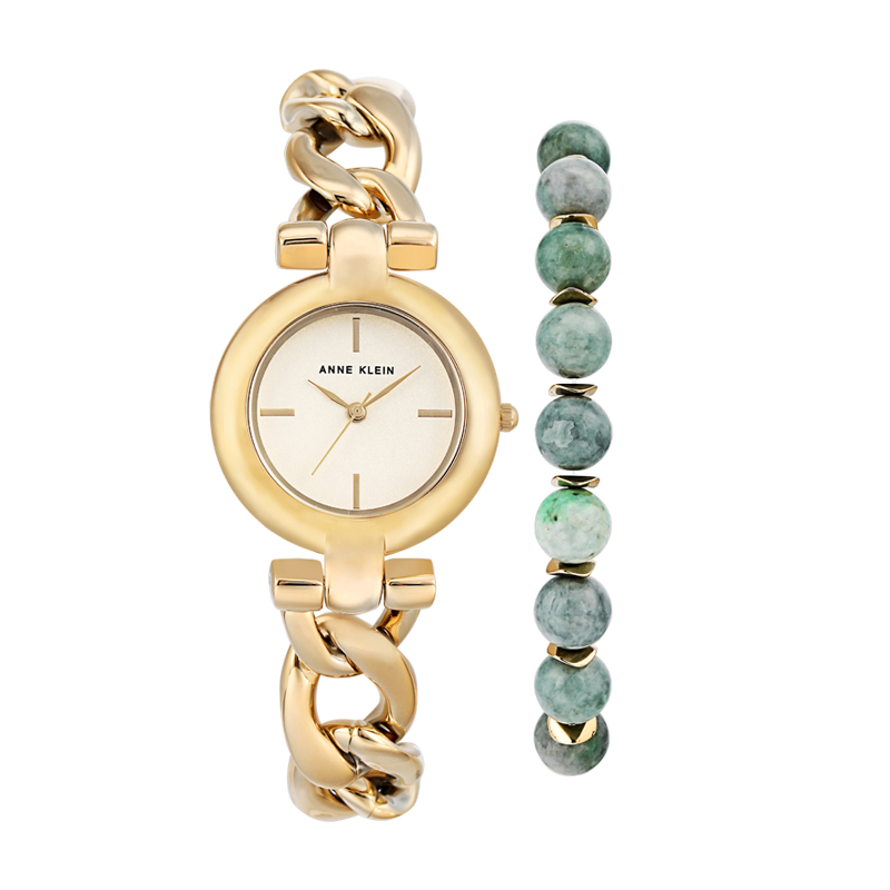 安妮克莱因anneklein魅力潮流系列简约手镯式石英女士手表ak2836jade