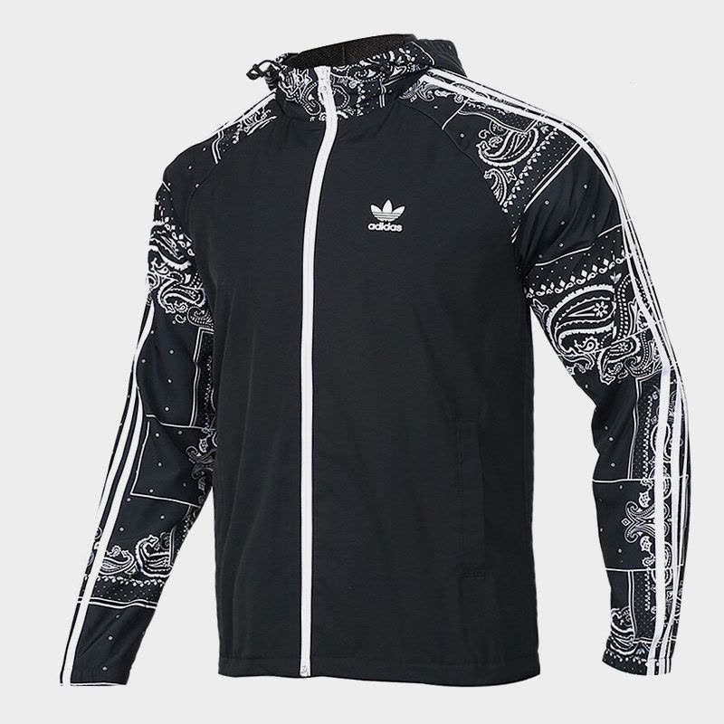 ADIDAS阿迪达斯三叶男子秋冬季连帽外套休闲运动夹克DX4232图片