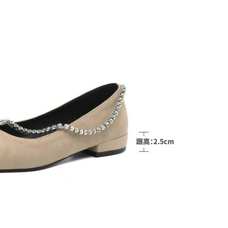 田运 猫跟尖头细跟浅口单鞋女水钻女鞋885-3