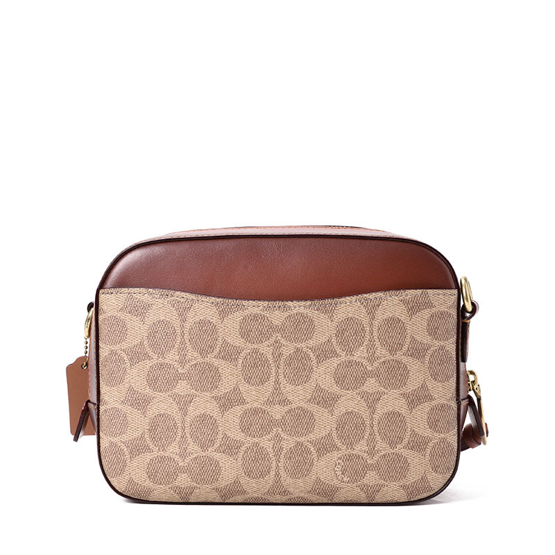 COACH/蔻驰 女包双C图案拼皮单肩斜挎相机小方包 31208