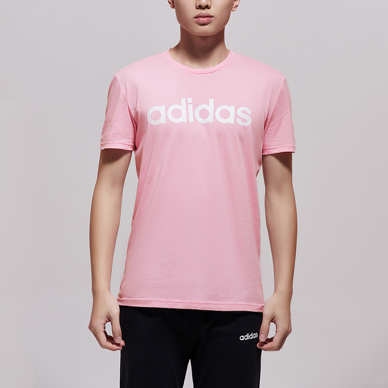 Adidas阿迪达斯NEO男装LOGO运动短袖休闲圆领T恤衫DW7912