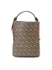 博柏利 BURBERRY PEGGY 水桶包小号 字母印字标TB LOGO织物 女士手提包 8026825
