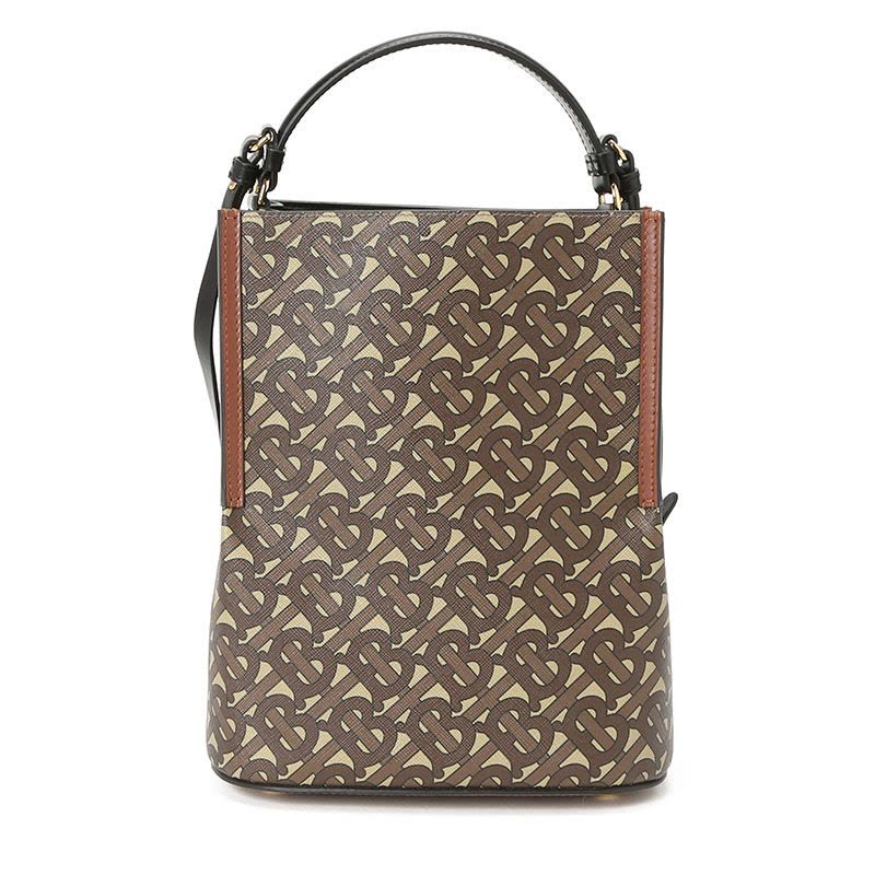 博柏利 BURBERRY PEGGY 水桶包小号 字母印字标TB LOGO织物 女士手提包 8026825图片