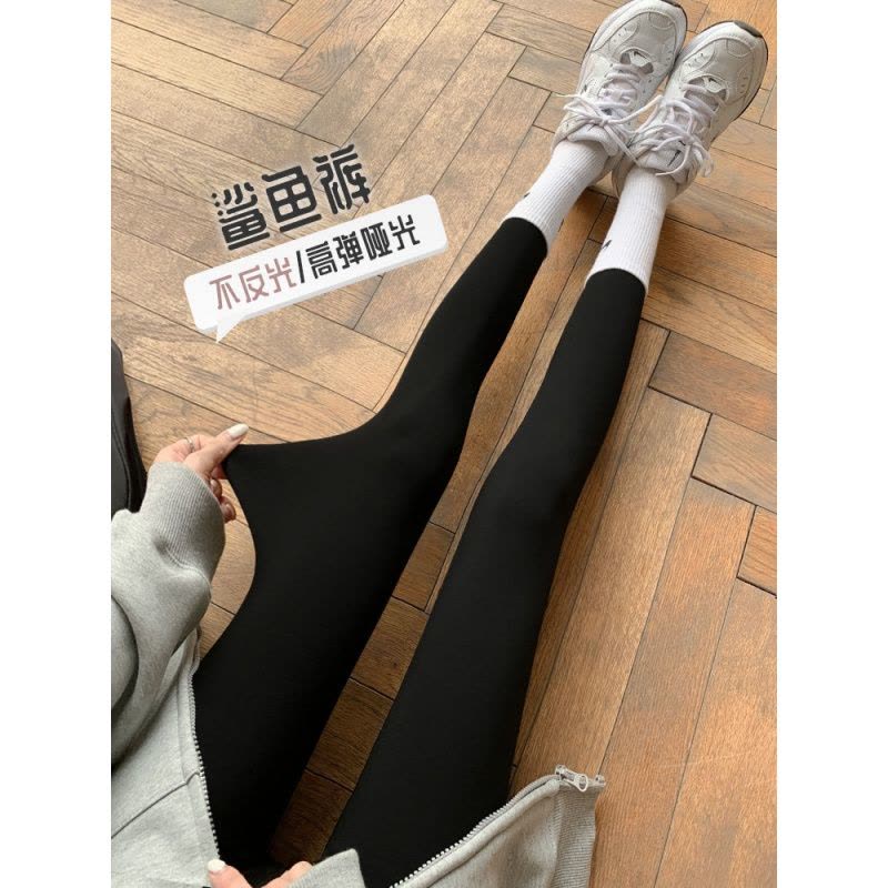 Ceba鲨鱼裤女黑色冰丝打底裤春夏季女外穿裤子高腰紧身瑜伽芭比裤图片