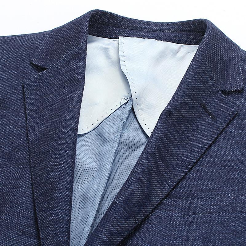 youngor雅戈尔秋季新品男士商务休闲棉麻混纺蓝色西便服401hly